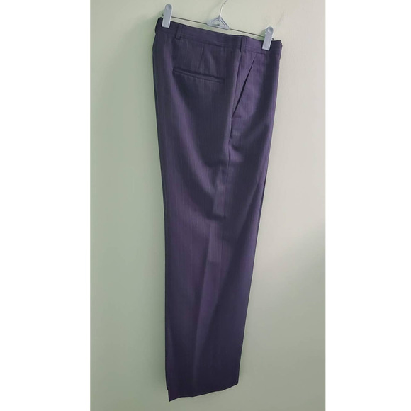 Christian Dior Monsieur Vintage 90s Designer Gray Striped Dress Pants